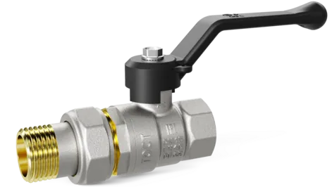 Кран шаровой СО СГОНОМ Ду 32 вн.-нар. ручка (ЧЕРНАЯ) LD Pride 47.32.В-ГШ.Р